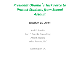 President Obama’s Taskforce to Protect Students from
