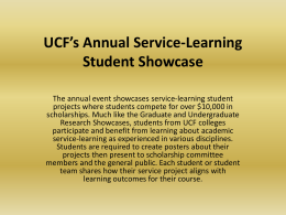 UCF’s 6th Annual Service-Learning Student Showcase …