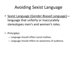 Appendix 10: Revise Sexist Language
