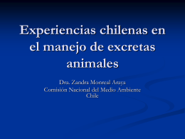 Experiencias chilenas en el manejo de excretas animales