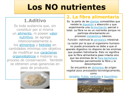 Los NO nutrientes