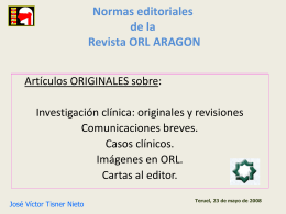 Normas editoriales ORL ARAGON
