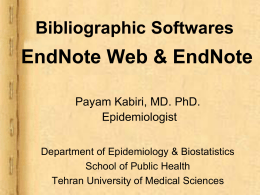 Bibliographic Softwares