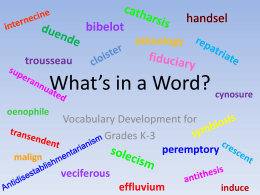 What’s in a Word? - School District of Palm Beach County