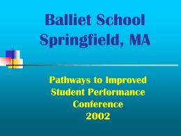 Balliet School Improvement Initiatives