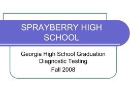 Georgia High School Graduation Diagnostic Testing