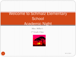 Welcome to Royal Elementary School Academic Night