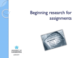Introduction to Academic Research