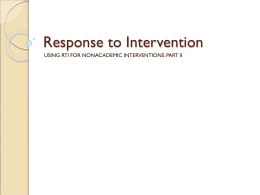 Integrating Behavioral and Academic Interventions