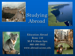 Studying Abroad - University of Connecticut