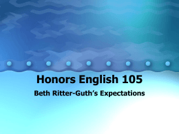 Honors English 105 - Drexel University