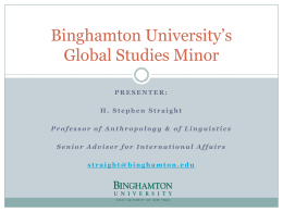 Binghamton University’s Global Studies Minor