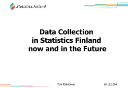Internet-Based Collection of Statistical Data