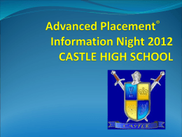 Advanced Placement Information Night