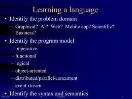 Learning a language - Oregon Institute of Technology