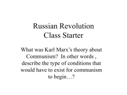 Russian Revolution(s)