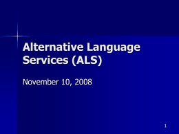 Alternative Language Services
