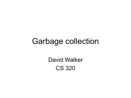 Garbage collection - Princeton University Computer Science