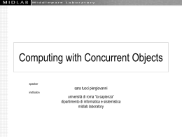 Computing with Concurrent Objects