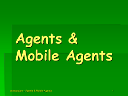 Introduction to Agent Technology