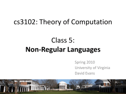 cs3102: Theory of Computation (aka cs302: Discrete