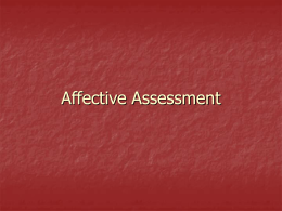 Affective Assessment - Appalachian State University