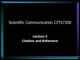 Scientific Communication 233.405
