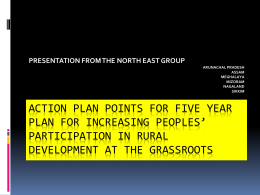 ACTION PLAN POINTS FOR INCREASING PEOPLES’ …