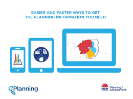ePlanning, new vision and delivery