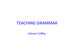 TEACHING GRAMMAR - King's College London