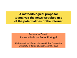 As potencialidades da Internet nos ciberjornais portugueses