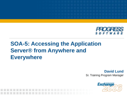 SOA-5: Accessing the Application Server from Anywhere …