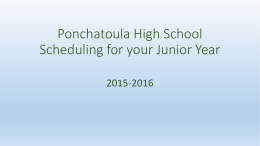 Ponchatoula High School Scheduling for your