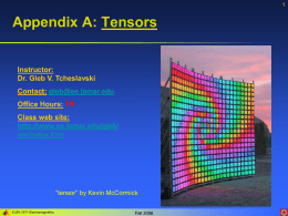 Appendix A: Tensors - Lamar University Electrical Engineering
