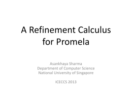A Refinement Calculus for Promela