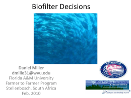 Biofilter Decisions - West Virginia University
