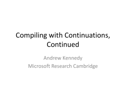 Compiling with Continuations, Continued