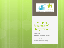 Developing Programs of Study For All…