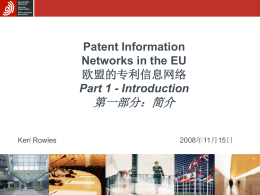 Patent Information Networks in the EU