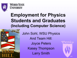 Careers in Physics—Getting a Job with Your Degree