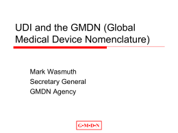 Global Regulation & Nomenclature of Medical Devices