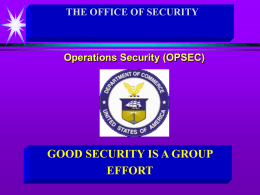 Operations Security (OPSEC) Program Managers Course