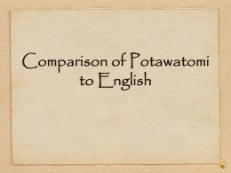 Comparision of Potawatomi to English
