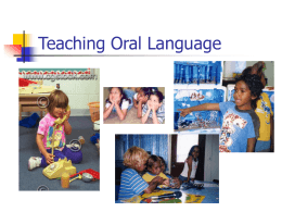 Teaching Oral Language - Department Of Education NT