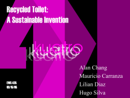 Recycled Toilet: A Sustainable Invention