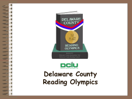 Delaware County Reading Olympics 2009