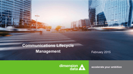 Communication Lifecycle Management Services Overview