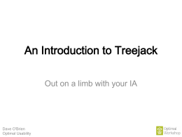 Treejack webinar - Optimal Workshop