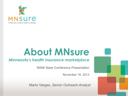 MNsure Overview - NAMI