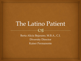 The Latino Patient - Samuel Merritt University